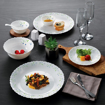 Picture of Cello Opalware Dazzle Tropical Lagoon 5 Units | Opal Glass Dinner Set for 2 | Light-Weight, Daily Use Crockery Set for Dining | White Plate and Bowl | White - Dinner set (5pcs)