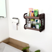 Picture of Cello Singapore Plastic Storage Shelf for Home & Office, Brown - Singapore shelf