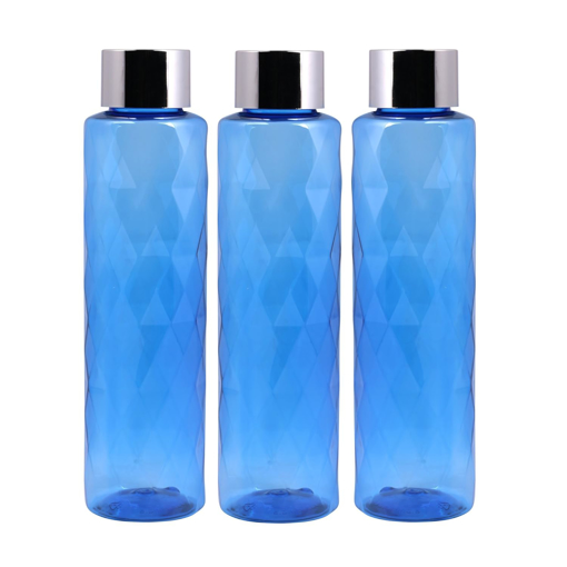 Picture of Cello Diamond Unbreakable Water Bottle 1 Litre Set of 3 (Blue) - Diamond 3pcs - 1000ml