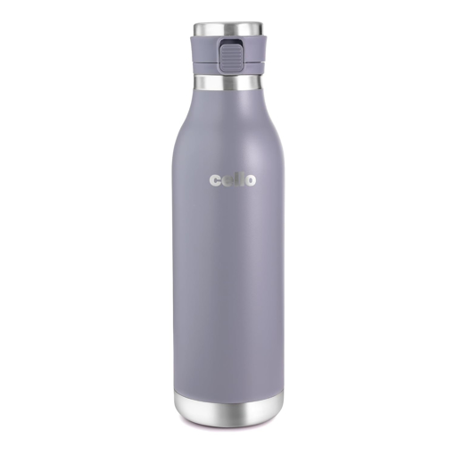 Picture of Cello Duro Jet Thermosteel Flask, 600ml, Grey | 24 Hours Hot and Cold Thermoflask | Rust & Leak Proof | Flask for Tea Coffee | Ideal for Office, Gym, Home, Kitchen, Hiking, Trekking, Travel Bottle