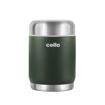 Picture of Cello Duro Supee Tuff Steel Vacuum Insulated Flask 400ml, Green | Hot and Cold Thermal Flask with Screw Lid | Double Walled Scratch Resistant DTP Coating Flask | Stainless Steel Thermos