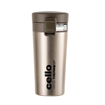 Picture of CELLO Monty Thermosteel Vacuum Insulated Travel Mug, 450ml, Gold | Prolonged Hours Hot & Cold | Spill Proof & Easy to Sip | Tea & Juice Mug | Soup Flask | Water Flask | Personal & Corporate Gifting