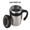 Picture of CELLO Lexus Mug Stainless Steel | Double Walled Vacusteel Mug | Hot and Cold Stainless Steel Mug | Vacuum Insulated Mug for Travel, Home, Office | 500ml, Silver - Lexus (Insulated Steel Mug) 500ml