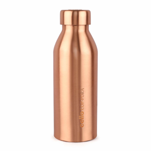 Picture of Cello Cop- Pura Moksha Copper Bottle, 750 ml, Copper, Medium (Model: CLO_MKSHA_CBTTLE_750ML, Pack of 1) - Moksha 750 ml (Copper Bottle)