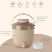 Picture of Cello Wow Insulated Water Jug | Wide Mouth for Cleaning | Leak Proof & Portable Water Jug | Easy to Carry | Ideal for Travel, Picnic, Homes, Offices, Shops, and Clinics | 6 litres, Beige - Wow 6000ml (Insulated Jug)