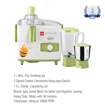 Picture of Cello JMG_Rio_Plus 500-Watt Juicer Mixer Grinder with 2 Jars (Green/White) - JMG Rio +