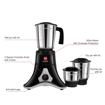 Picture of Cello Crown Grind-N-Mix Mixer Grinder 500Watt with 3 Stainless Steel Jars, Black - Grind n Mix Crown