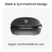 Picture of Ambrane Wireless Mouse, 1600 DPI, Silent Click, 2.4GHz with USB Dongle, 10M Range, Optical Orientation, Click Wheel, Instant connectivity, Ergonomic Design for All Day Comfort (Sliq 2 Wireless, Black) (AMBRANE MOUSE SLIQ2)