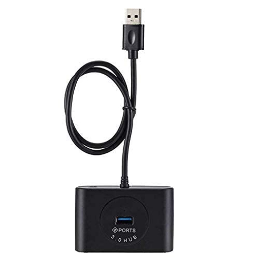 Picture of Plan4Buy 4 Port USB Hub 3.0 Smart Data Hub with 3ft Extension Cable High Speed Compatible for MacBook Air, Mac Mini, iMac Pro, Microsoft Surface, Ultrabooks-Black (SMART4USBCABLE3.0HUB)