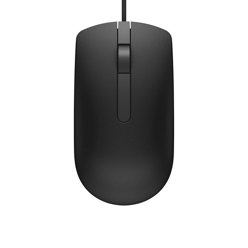 Picture of Dell MS116 Wired Optical Mouse, 1000DPI, LED Tracking, Scrolling Wheel, Plug and Play (DELLMOUSE116MSBLACK)