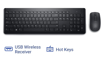 Picture of Dell KM3322W Wireless USB Keyboard and Mouse Combo, Anti-Fade & Spill-Resistant Keys, up to 36 Month Battery Life, 3Y Advance Exchange Warranty - Black (DELLKM117/KM3322WWIRELESS KEYBOARDBLACK)