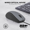 EVM Wired Optical Mouse - 3D Office Mouse with 1200 DPI Resolution, USB Interface, Plug and Play - 1 Year Warranty (EVM-M513-Grey) (EVMMOUSEM513) की तस्वीर