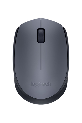 Logitech M170 Wireless Mouse, 2.4 GHz with USB Mini Receiver, Optical Tracking, 12-Months Battery Life, Ambidextrous PC/Mac/Laptop - Grey/Black (LOGITECHWIRELESS MOUSEM170) की तस्वीर