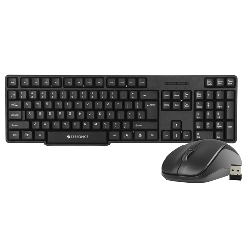 Zebronics Zeb-Companion 107 USB Wireless Keyboard and Mouse Set with Nano Receiver (Black) - ZEBRONICSKEYBOARDCOMPANION107 की तस्वीर