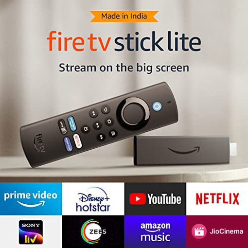 Amazon Fire TV Stick Lite with all-new Alexa Voice Remote Lite (no TV controls), HD streaming device | Now with App controls - AMAZONFIRETVSTICKLITE की तस्वीर