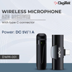 Picture of Digitek DWM-001 Wireless Microphone & Receiver with Type C, in-Built Noise Cancellation Mic Suitable for Vlog You Tube Live Streaming Video Recording and More - DIGITEK  DWM-001PRO WIRELESSMICROPHONE