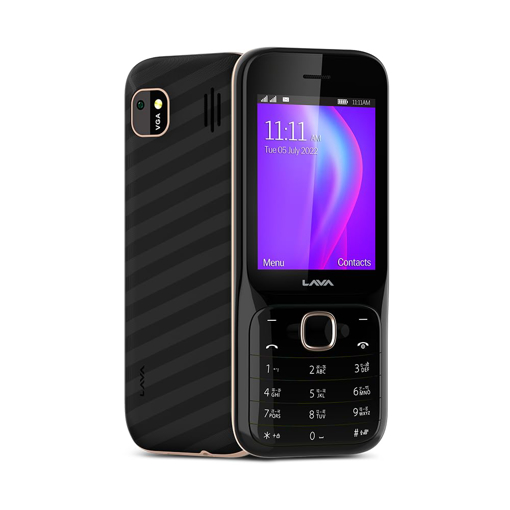 Picture of Lava Gem Power Dual Sim Keypad Phone (2.8" Display, Camera & Flash) | 2575mAh Smart AI Powerful Battery | Wireless FM & Recording | 7-Language Support| Stereo Speakers | Call Recording (Black Gold) - LAVA GEMPOWER