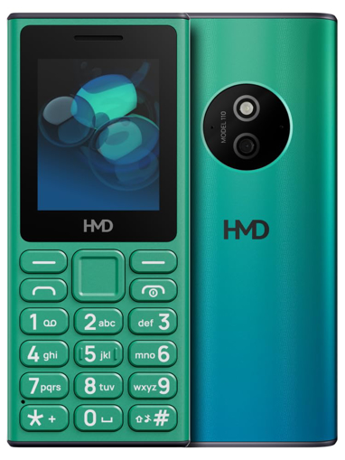 Picture of HMD 110 Keypad Phone with Built-in Scan & Pay UPI App, Rear Camera, Long-Lasting Battery, Wireless FM Radio | Green - HMD 110DSGREEN