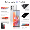 Picture of Redmi Note 13 Pro (Arctic White, 12GB RAM, 256GB Storage) | 1.5K AMOLED | 200MP Hi-Res Camera | Flagship 4nm SD 7s Gen 2 | 67W TurboCharge - REDMI NOTE13PRO5G(12/256)ARCTICWHITE-FR