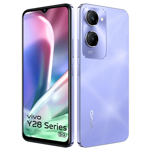 Picture of vivo Y28s 5G (Twinkling Purple, 6GB RAM, 128GB Storage) with No Cost EMI/Additional Exchange Offers - VIVO Y28S(6/128)TWINKLINGPURPLE