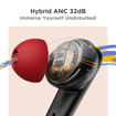 Picture of boAt Airdopes 341ANC Truly Wireless in Ear Ear Buds w/ 32dB Hybrid ANC, Quad Mics with ENx™ Tech, up to 40HRS Playtime, Beast™ Mode(for Gaming), ASAP™ Charge, IWP™, IPX5, Signature Sound(Black) - BOAT AIRDOPES 341ANC BLACK