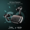 boAt Airdopes Flex 454 ANC Truly Wireless in Ear Ear Buds w/Smart Features, ANC, 60HRS Playback,Hearables App Support,4 Mics ENx,Multi Point,ASAP Charge, IPX5,Beast Mode Earbuds TWS (Gunmetal Black) - BOAT AIRDOPES FLEX454ANC BLACK की तस्वीर