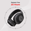 boAt Rockerz 550 Over Ear Bluetooth Headphones with Upto 20 Hours Playback, 50MM Drivers, Soft Padded Ear Cushions and Physical Noise Isolation(Black) - BOAT HEADPHONE ROCKERZ550 BLACK की तस्वीर