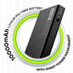 Picture of boAt Energyshroom PB300 Powerbank with 10000mAh Battery, 22.5w Fast Charging, 12-Layer Smart IC Protection, LED Indicators and Aluminum Alloy Casing(Carbon Black) - BOAT POWERBANK PB300