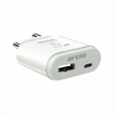 Picture of ERD TC 35 20W Fast Wall Charger Adapter (VOOC & PD) Fast Charging Technology | Easy to Carry Dual Output | Universal Compatibility (All iOS & Android Devices) White | 150-240VAC, 50/60 Hz, 0.60A - ERD(CH)TC-35.20WPD