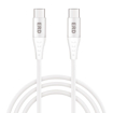 Picture of ERD UC-115 USB Type-C to C Braided Data Cable, 60W Super Fast PD Charging, High-Speed Data Transfer, Durable 1m Long, Compatible with iPhone 15, USB-C to C Devices, Laptops, and More, White - ERD(DC)60WUC115CTOCBRAIDED