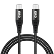 Picture of ERD UC-118 USB Type-C to C Braided Data Cable, 65W Super Fast PD Charging, High-Speed Data Transfer, Durable 1m Long, Compatible with USB-C TO C Devices, Laptops, and More, Black - ERD(DC)65WUC118CTOCBRAIDED