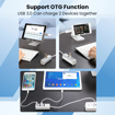 Picture of EVM 4 in 1 Multiport Type C USB 3.0 HUB + DC Power for PC, Laptops, Tablets & Mobiles - 4 Port USB 3.0 with Data Transmission Speed up to 5Gbps - Silver Grey - 1 Year Warranty (EVM U3.0DC) - EVM(DC)4IN160WM4