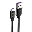 Picture of EVM Type-C Data Cable - Super Fast 5A Charging & Sync, 1.2m Durable Nylon Braided Cord, Sturdy & Tangle-Free, Compatible with Multiple Devices - 1 Year Warranty (EVM-SFC-02) - EVM(DC)5AMPTYPECSFC02