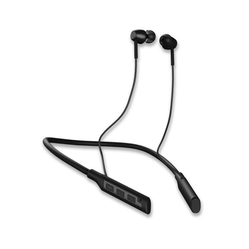 Picture of EVM EnWave Bluetooth Neckband with Mic - 30 Hours Playtime, BT 5.3 - Lightweight & Comfortable- 1 Year Warranty (EVM-NB-028-Black) - EVM(NB)ENWAVE-028