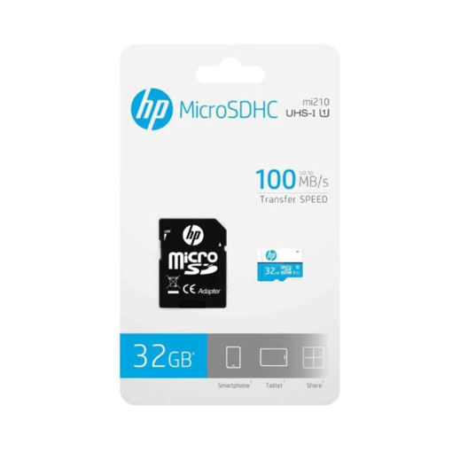 Picture of HP 32GB MicroSD Memory Card SDHC mi210 Class 10, UHS-I, U1 Card, Upto 100MB/s R, 2  - HP(MC)32GB