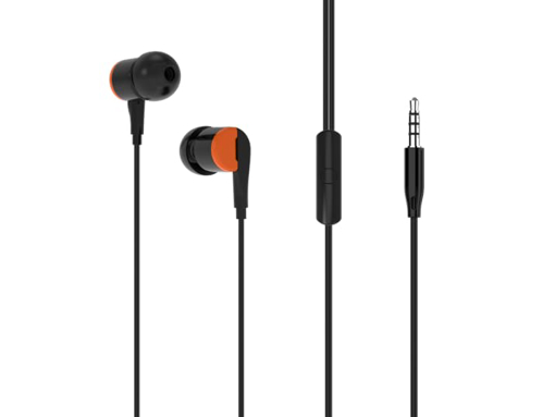 Picture of itel L20 Pro Wired Earphones | 14mm Super Bass Driver | Built-in Music & Call Control | in-Line Microphone | 1.2m Cable Length | Black - ITEL HEADSET L20PRO