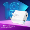 Picture of itel 18W Wall Adapter with Type C Fast Charging, Dual Output, Multi-Protection Layers, Compact and Robust Design with Free Type C Cable (White) - ITELL(CH)18WADAPTERTYPECCABLEICW-181I