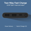 Xiaomi Power Bank 4i 10000mAh 22.5W Fast Charging PD | Power Delivery | QC 3.0|Type C Input & Output |Triple Output Ports|Classic Black|Supports Android and Apple, Tablets, Earbuds, Watches etc - MI POWERBANK 10000MAH22.5W4I BLACK की तस्वीर