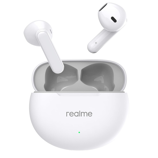 Picture of realme Buds T01 Truly Wireless in-Ear Earbuds with AI ENC for Calls, 13mm Dynamic Driver, Upto 28Hrs Battery, 88mm Latency, Bluetooth V5.4 & Google Fast Pair (White) - REALME BUDS T01 WHITE