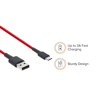 Picture of MI Braided Type C 100cm Cable Red|Supports upto 22.5 fast charging|Tangle free Sturdy built with kevlar protection|Supports all mobiles & accessories with type C Input|Toughened Joints - REDMI DATACABLE TYPE-C BRAIDED