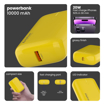 Stuffcool 10000mAh Palm Smallest QC PD 20W Type C Super Premium Mini Powerbank, Charges Any iPhone 50% in 30 mins (Yellow) - STUFFCOOL(PB)20W10000MAHPALMPLUS की तस्वीर