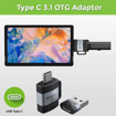 Picture of UltraProlink OTG Type C to USB A Male-Female Adapter [2 Pack] Set of 2 Convertors for Data Transfer | C Adapto Duo Charging for MacBook, iPad Pro, Surface Pro, Galaxy S21,S20, Note 10 |UL1076 | Black - UPL(OTG)USB-CADAPTOROTGC-ADAPTDUOBLACK