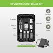 ULTRAPROLINK 9 in1 Powerlink All in One Travel Cable Set |OTG Type C-C Cable |3A PD Cable,Micro USB, |iPhone Pin Convertor,USB-A Convertor| Micro SD Card+Nano Simx2 Storage with Sim Tool |UM1063 - UPL(POWERLINK)UM1063 की तस्वीर