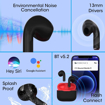 Zebronics SOUND BOMB 9 Semi in ear Bluetooth v5.2 TWS earbuds with 16H backup, ENC Calling, Gaming mode (Upto 50ms), Voice assistant, Flash connect, Silicone case, Splash proof and Type C (Black) - ZEBRONICS(AP)SOUNDBOMB9 की तस्वीर