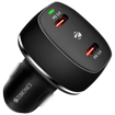 Zebronics Cc60 Car Charger with 60 Watts Rapid Charge, Dual Type C Pd Ports, Compact Design, Built in Protections, Led Indicator for Smartphones, Black - ZEBRONICS(CC)CC60TYPE-CPD की तस्वीर