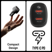 ZEBRONICS CC90 90 Watts Car Charger with Dual Type C Output, Type C Power Delivery (PD), Compact Design, Built in Protections - ZEBRONICS(CC)CC90DUALTYPE-C की तस्वीर