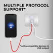Picture of Zebronics MA106B Type C + USB Charger, Dual Output, 20W max, Multi Protocol, for iPhone | Android Smartphones | Tablets, PD 3.0 Adapter, Rapid Charge, Wide Voltage Support, Built in protections - ZEBRONICS(CH)MA106BADAPTER