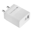 Picture of Zebronics MA107B Type C + USB Charger, Dual Output, 25W max, Multi Protocol, for iPhone | Android Smartphones | Tablets, PD 3.0 Adapter, Rapid Charge, Wide Voltage Support, Built in protections - ZEBRONICS(CH)MA107BADAPTER