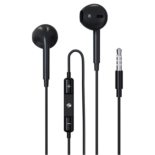 Zebronics Zeb-Buds 30 3.5mm Stereo Wired in Ear Earphone with Microphone for Calling, Volume Control, 14mm Drivers, Stylish eartip,1.2 Meter Durable Cable and Lightweight Design(Black) - ZEBRONICS(HS)BUDS30 की तस्वीर