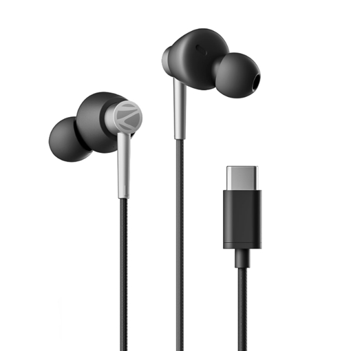 Picture of ZEBRONICS Buds 50C in-Ear Type-C Earphone with in-line Mic, Metallic Design, Volume Control, 1.2m Cable, 14mm Driver - ZEBRONICS(HS)BUDS50C